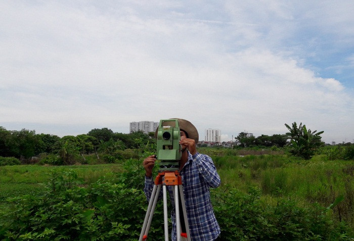 đo đạc cắm mốc ranh thửa đất tại Bình Tân